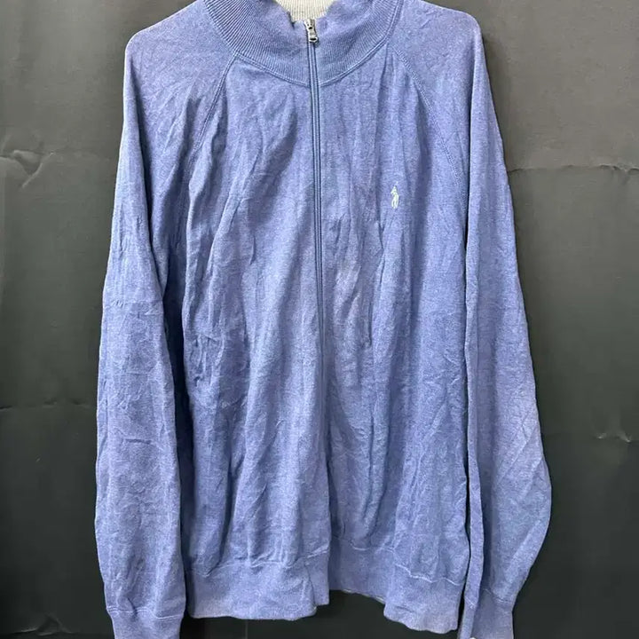 [BUNJANG] Polo Ralph Lauren Blue Knit Zip-Up / 폴로 랄프로렌 블루 니트 집업