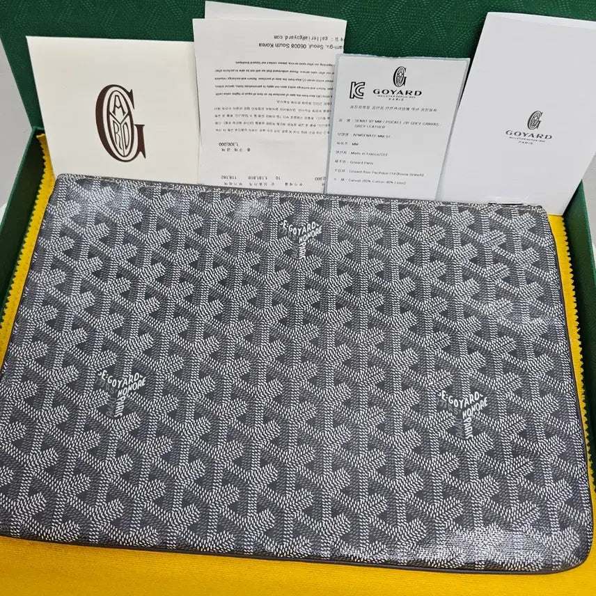 [BUNJANG] Goyard Senat Clutch MM Grey / 고야드 세나 클러치 MM 그레이