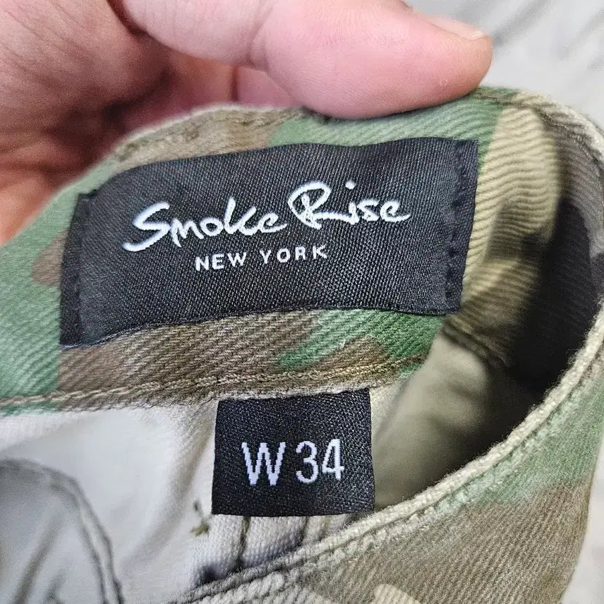 [BUNJANG] Smoke Rize Military Cargo Denim Pants / 스모크 라이즈 밀리터리 카고 데님 팬츠 (34)