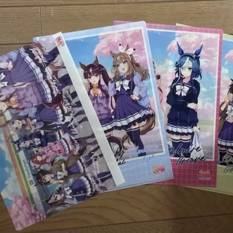 [BUNJANG] Uma Musume Family Mart Clear File Bundle Set / 우마무스메 패밀리마트 클리어파일 4종 풀셋