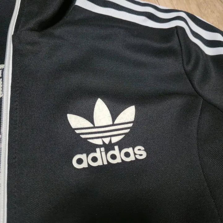 [BUNJANG] Adidas Women Europa Black Pattern Lined Track Top Jacket / 90) 아디다스 우먼 유로파 블랙 패턴 안감 트랙탑 져지 자켓