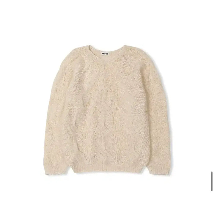 [BUNJANG] FRITUR Soft Cable Knit Ivory Sweater / 프리터 FRITUR 소프트 케이블 니트 아이보리