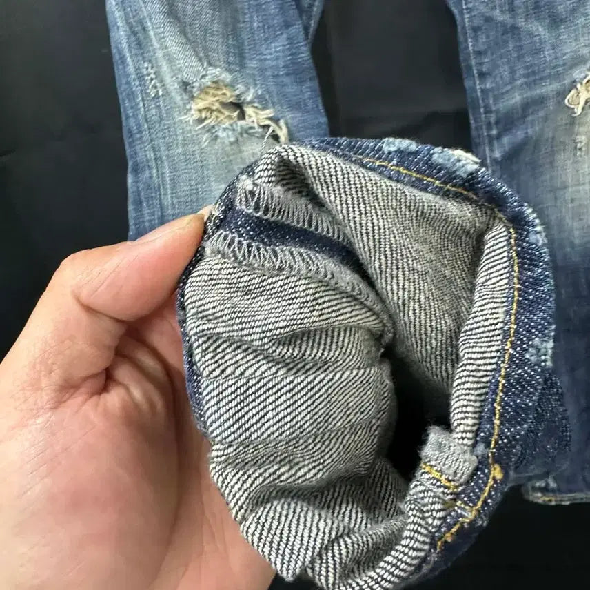 [BUNJANG] R13 Relax Skinny Selvage Denim Pants / R13 릴렉스 스키니 셀비지 데님 팬츠