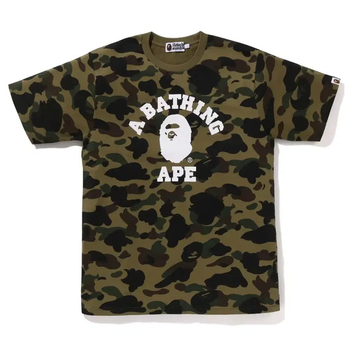 [BUNJANG] BAPE College 1st Camo Green T-Shirt 2XL / 베이프 컬리지 1st 카모 그린 반팔티셔츠 2XL