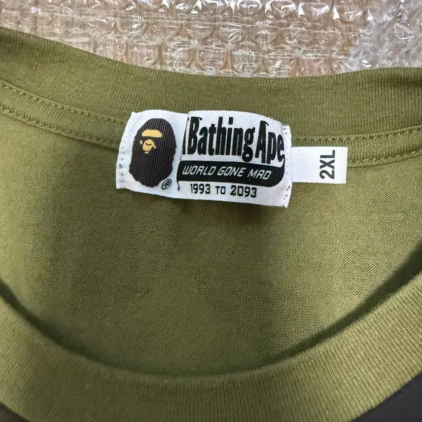 [BUNJANG] BAPE College 1st Camo Green T-Shirt 2XL / 베이프 컬리지 1st 카모 그린 반팔티셔츠 2XL