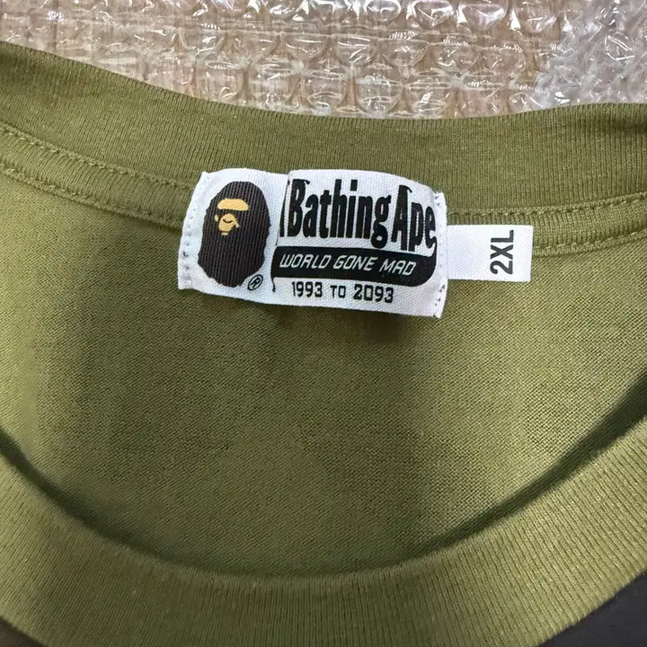 [BUNJANG] BAPE College 1st Camo Green T-Shirt 2XL / 베이프 컬리지 1st 카모 그린 반팔티셔츠 2XL