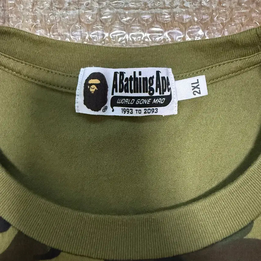 [SOLD OUT] 베이프 컬리지 1st 카모 그린 반팔티셔츠 2XL