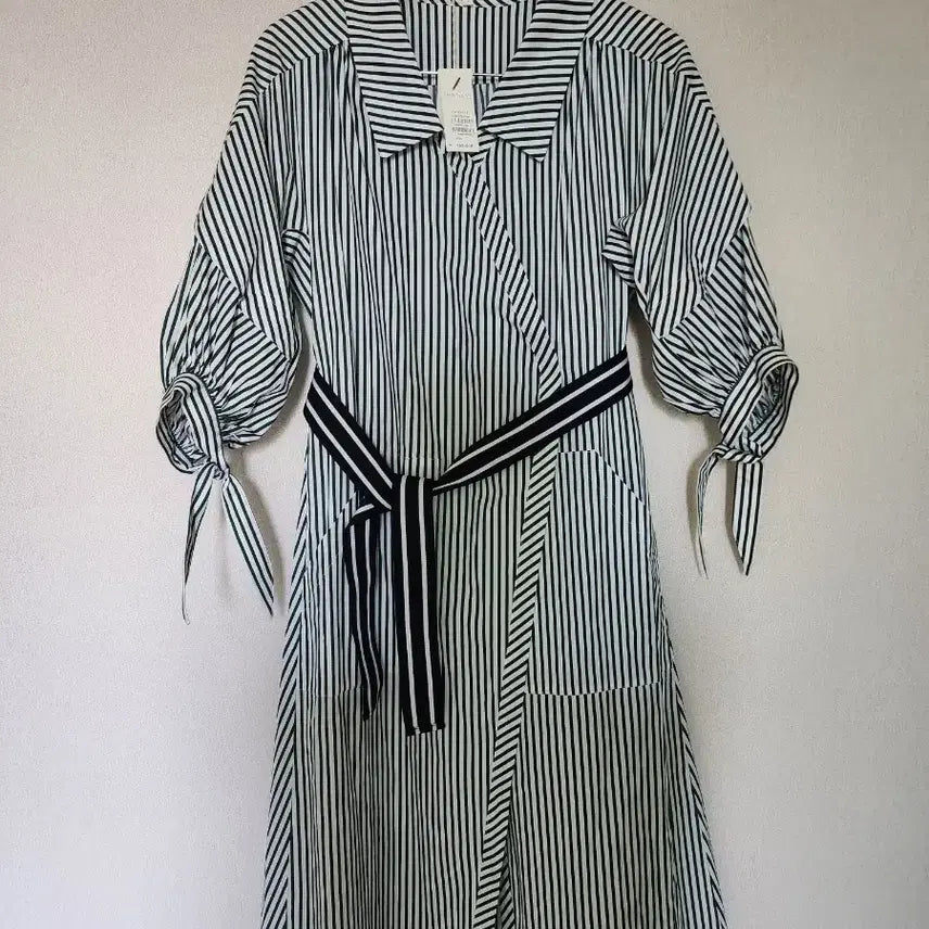 [BUNJANG] Maje Striped Shirt Dress / 마쥬 (새상품)스트라이프 셔츠 원피스