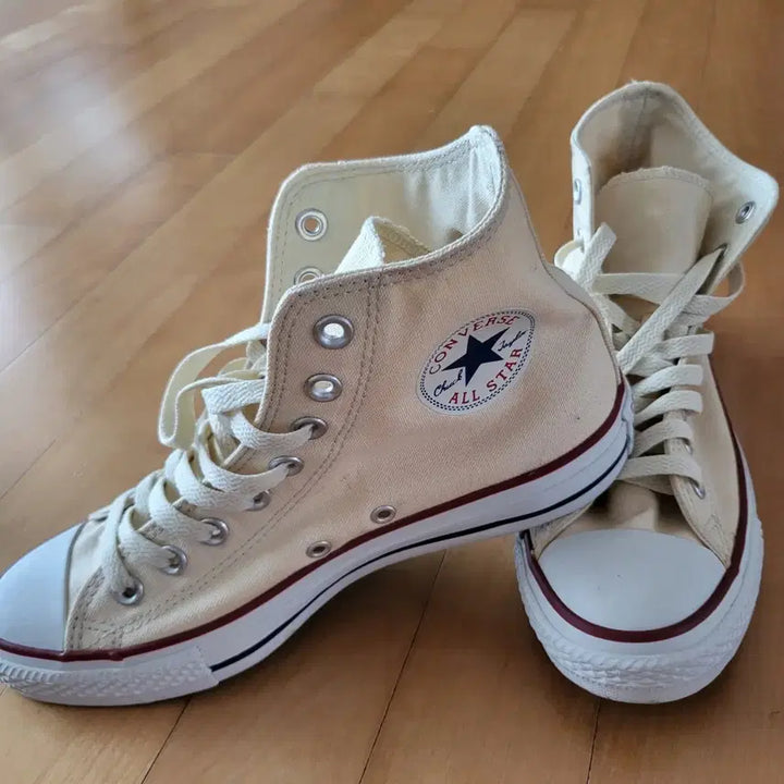 [BUNJANG] Converse All Star High Ivory Sneakers / 컨버스 올스타 하이 아이보리 운동화