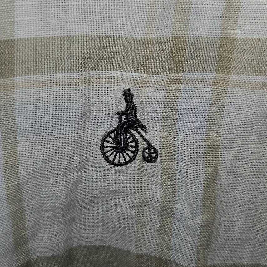 [BUNJANG] Beanpole Classic Linen Blend Check Short Sleeve Shirt Size 105 / 빈폴 클래식 린넨 마 반팔셔츠 체크 105
