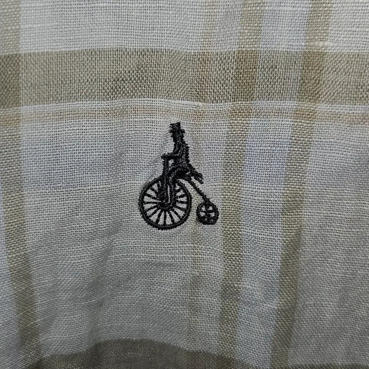 [BUNJANG] Beanpole Classic Linen Blend Check Short Sleeve Shirt Size 105 / 빈폴 클래식 린넨 마 반팔셔츠 체크 105
