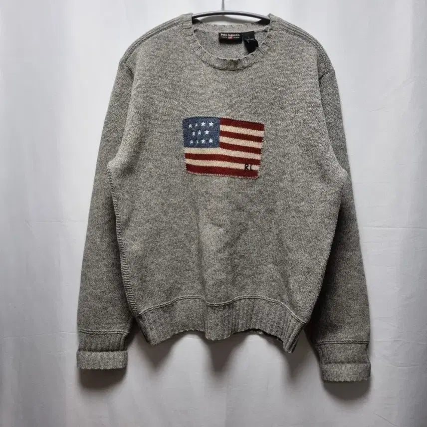 [BUNJANG] Polo Ralph Lauren American Flag Knit Sweater / 폴로 랄프로렌 성조기 니트 스웨터