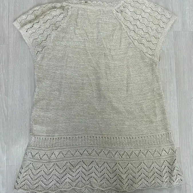 [BUNJANG] Crochet Knit Short-Sleeve Top / 크로셰 반팔 니트티