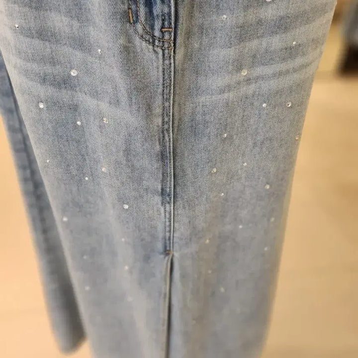 [BUNJANG] Osecon Cubic Denim Long Skirt Size 38 / 오즈세컨 큐빅  데님 롱 스커트 38사이즈 새상품(허리수선)