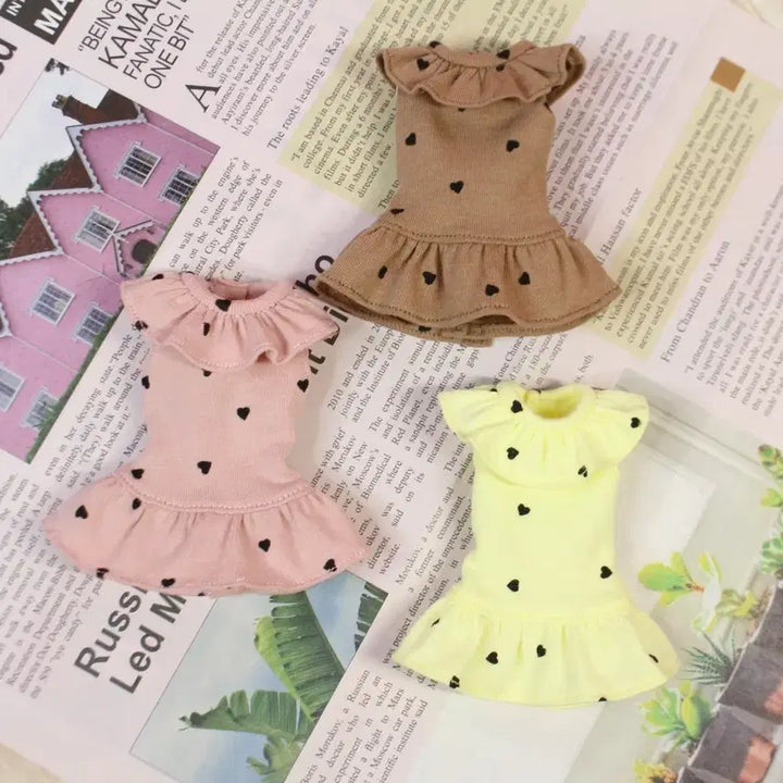 [SOLD OUT] (육일돌)(선주문) 하트 도트 나시 원피스