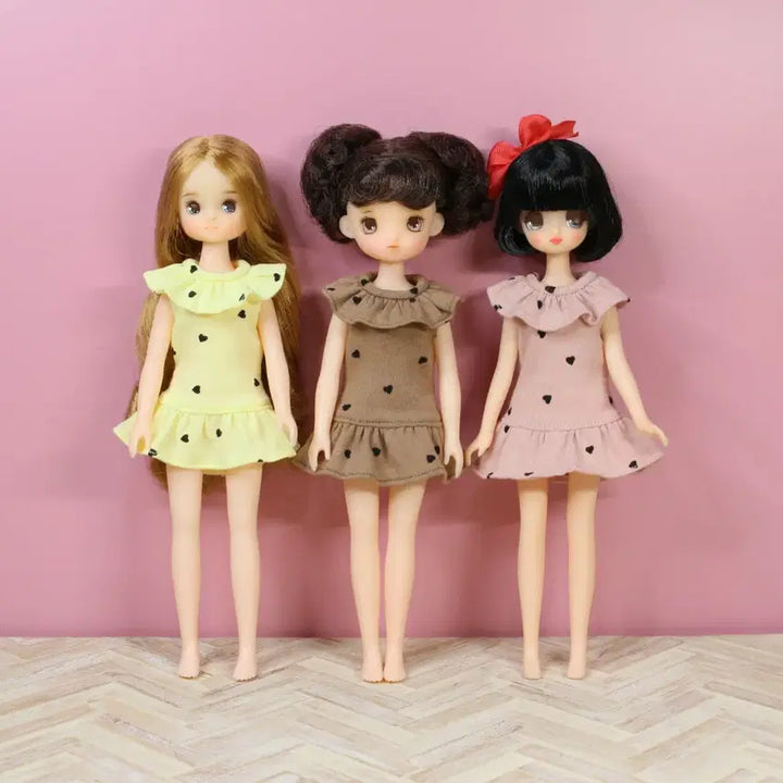 [SOLD OUT] (육일돌)(선주문) 하트 도트 나시 원피스