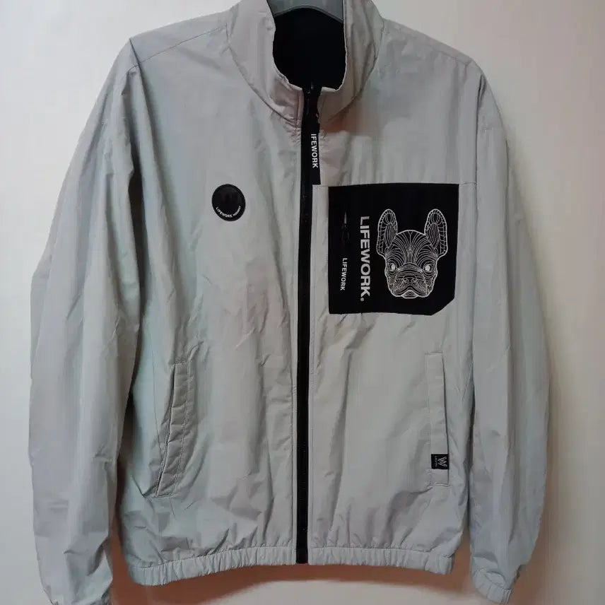 [BUNJANG] LifeWork French Bulldog Reversible Windbreaker Jacket L / 라이프워크 프렌치 불독 양면 자켓 L