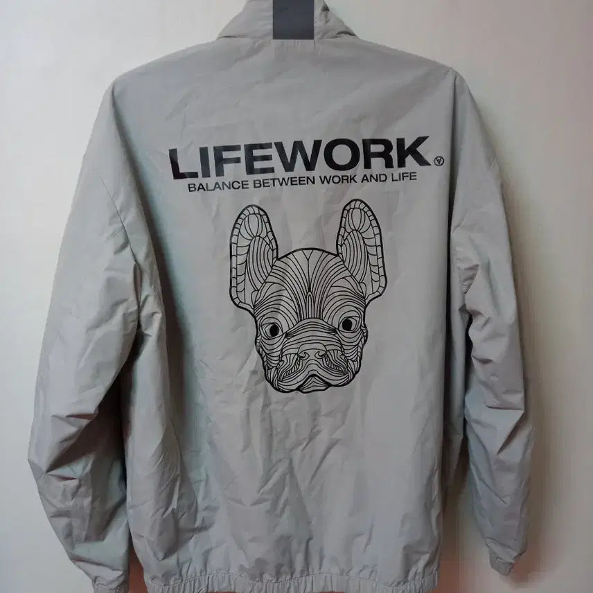 [BUNJANG] LifeWork French Bulldog Reversible Windbreaker Jacket L / 라이프워크 프렌치 불독 양면 자켓 L