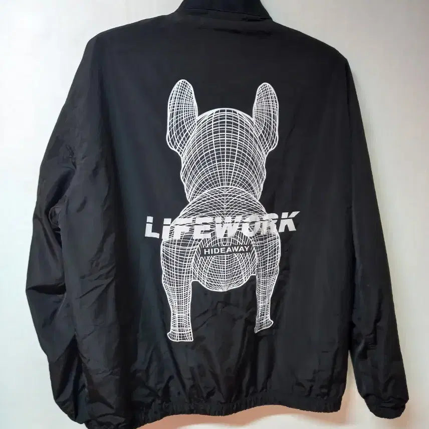 [BUNJANG] LifeWork French Bulldog Reversible Windbreaker Jacket L / 라이프워크 프렌치 불독 양면 자켓 L