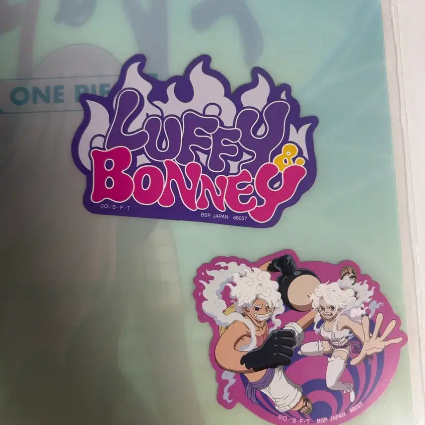 [BUNJANG] One Piece Clear File &amp; Sticker Set - Imagination Future I Prize / 원피스 보니 루피 니카 제일복권 I상 클리어파일 &amp; 스티커 세트