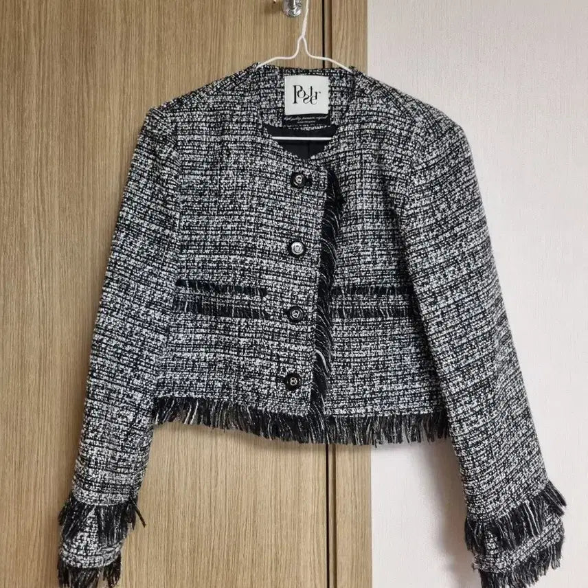 [BUNJANG] Postmonition Tweed Crop Jacket / 포스트모니션 트위드 크롭 자켓