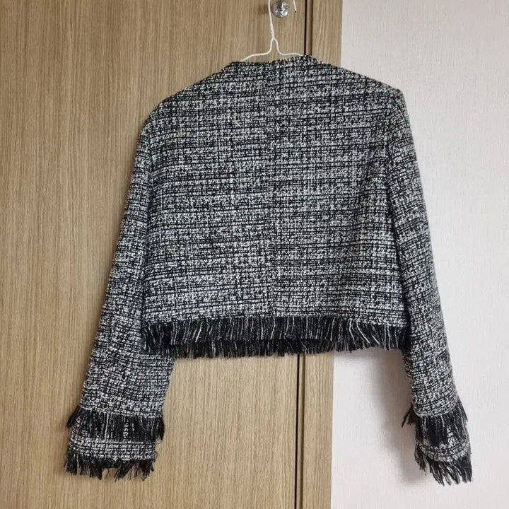 [BUNJANG] Postmonition Tweed Crop Jacket / 포스트모니션 트위드 크롭 자켓