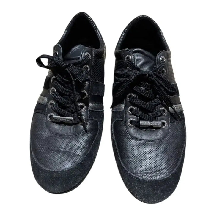 [BUNJANG] Dolce &amp; Gabbana Archive Leather Sneakers Black / 돌체앤가바나 아카이브 레더 스니커즈 y2k