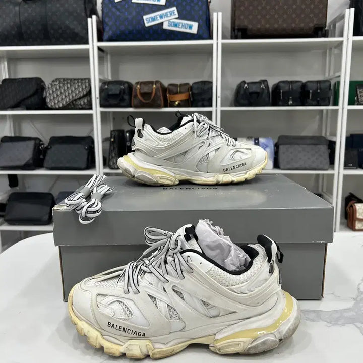 [BUNJANG] Balenciaga Track Shoes Sneakers White / [40]발렌시아가 트랙 슈즈 스니커즈 화이트