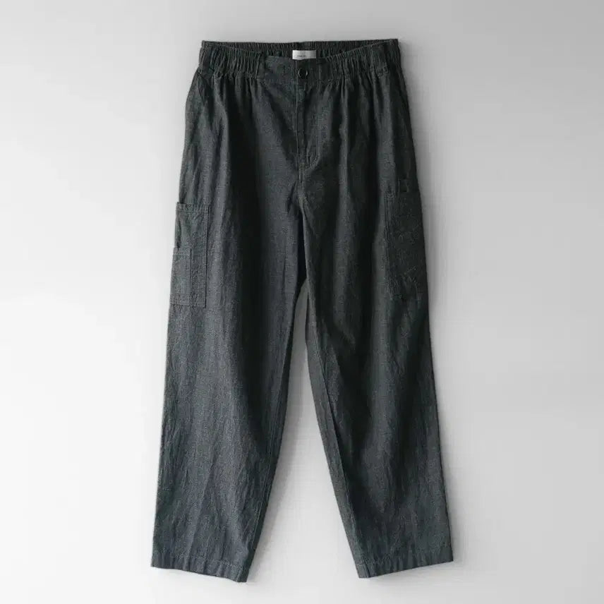 [BUNJANG] Our selves Washed Cotton Chambray Work Pants Black Indigo / [새상품/2]아워셀브스 워시드 코튼 샴브레이 워크 팬츠 블랙 인디고