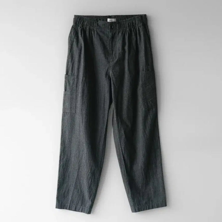 [BUNJANG] Our selves Washed Cotton Chambray Work Pants Black Indigo / [새상품/2]아워셀브스 워시드 코튼 샴브레이 워크 팬츠 블랙 인디고