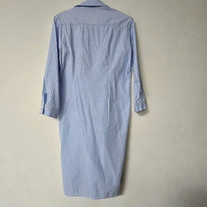 [BUNJANG] Blue Stripe Shirtdress with Shirring Detail / 스트라이프 셔츠 원피스    66