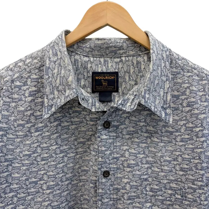 [BUNJANG] Woolrich Pattern Short Sleeve Shirt XXL / 00s 울리치 패턴 셔츠