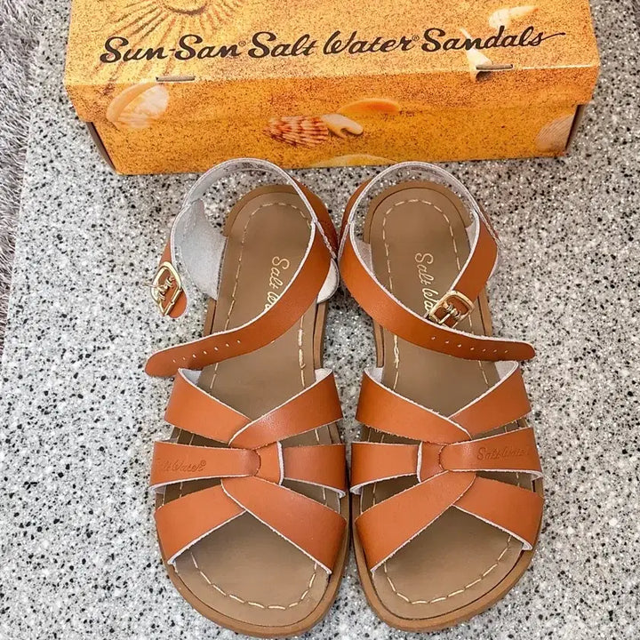 [BUNJANG] Saltwater Tan Color Sandals UK3 (225mm) / 정품 솔트워터 풀박스 탄컬러 UK3 225사이즈