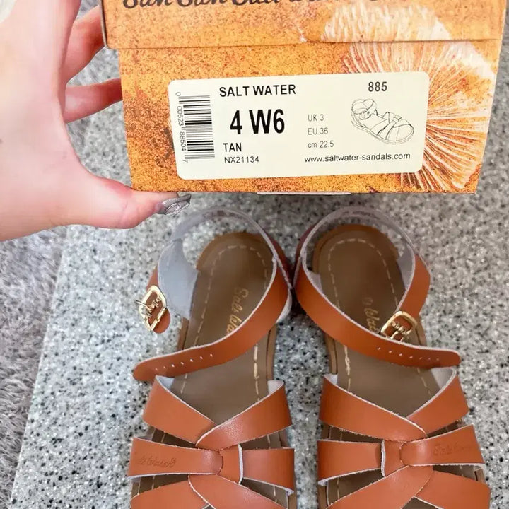 [BUNJANG] Saltwater Tan Color Sandals UK3 (225mm) / 정품 솔트워터 풀박스 탄컬러 UK3 225사이즈