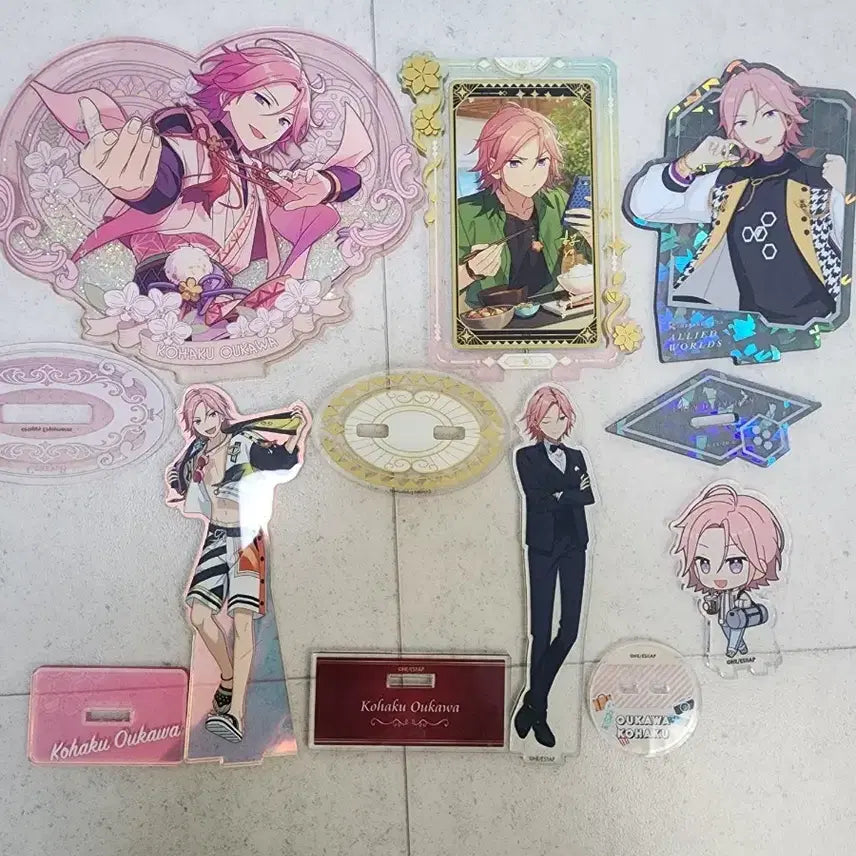 [BUNJANG] Ensemble Stars Kohaku Oukawa Acrylic Goods Bundle / 앙스타 오우카와 코하쿠 아크릴 굿즈 일괄