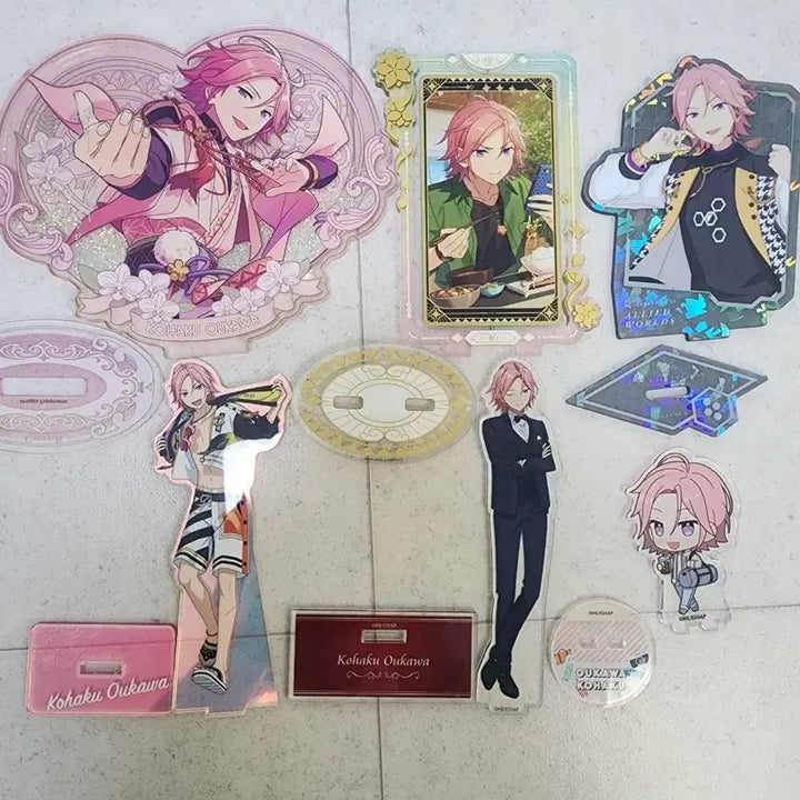 [BUNJANG] Ensemble Stars Kohaku Oukawa Acrylic Goods Bundle / 앙스타 오우카와 코하쿠 아크릴 굿즈 일괄
