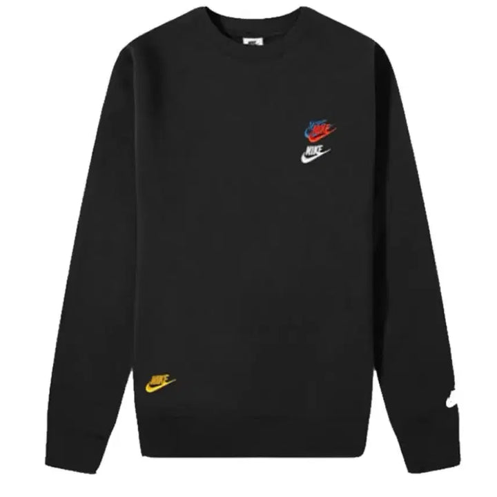 [BUNJANG] Nike Swoosh Black Sweatshirt / 나이키 스우시 블랙 맨투맨 티셔츠