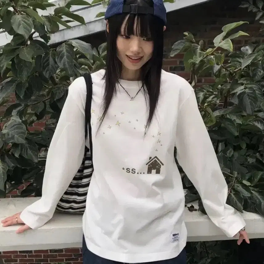 [BUNJANG] SSODAM OVERFIT HOME.SS.. Long Sleeve T-Shirt / 쏘비 오버핏 HOME.SS.. 긴팔티