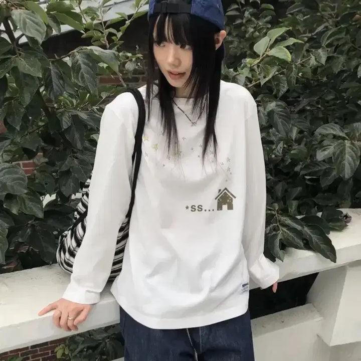 [BUNJANG] SSODAM OVERFIT HOME.SS.. Long Sleeve T-Shirt / 쏘비 오버핏 HOME.SS.. 긴팔티