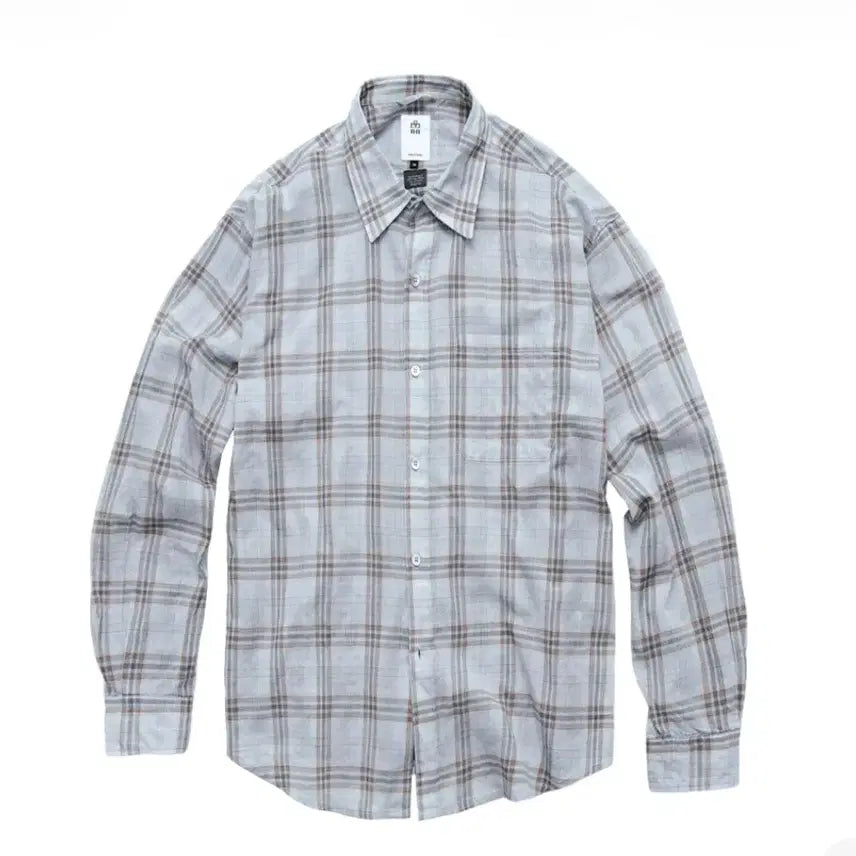 [SOLD OUT] 3) 폴리테루 루즈드 체크 셔츠 라이트 블루