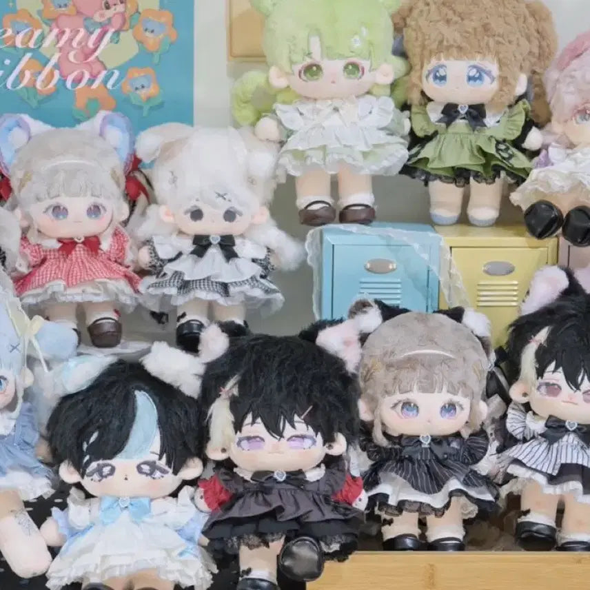 [BUNJANG] Dreamy Ribbon 2 Plaid 20cm Doll Clothes / 솜인형 드리미리본2 플레이드