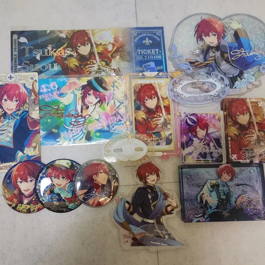 [BUNJANG] Ensemble Stars Suou Tsukasa Acrylic Badge Bundle Set / 앙스타 스오우 츠카사 아크릴 뱃지 일괄