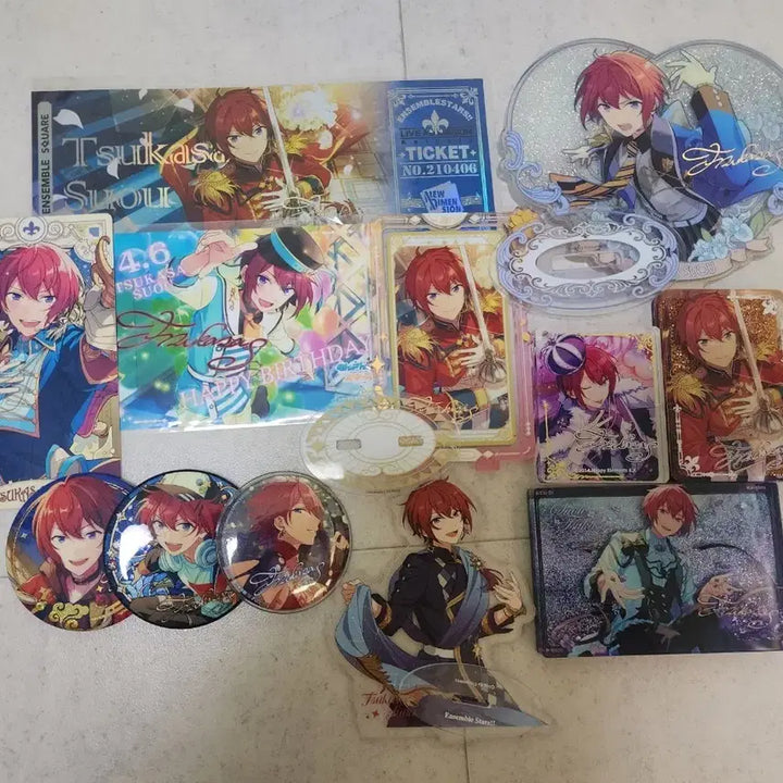 [BUNJANG] Ensemble Stars Suou Tsukasa Acrylic Badge Bundle Set / 앙스타 스오우 츠카사 아크릴 뱃지 일괄