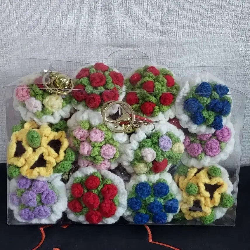 [BUNJANG] Knitted Flower Keychain / 꽃키링