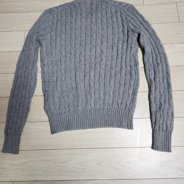 [BUNJANG] Polo Ralph Lauren Cable Knit Sweater - Grey, Size S / 폴로 랄프로렌 케이블 니트 그레이S