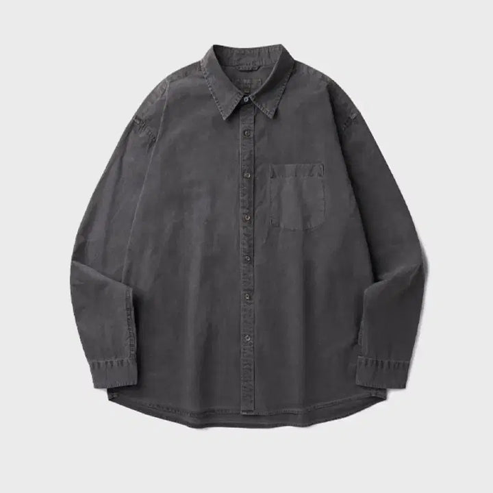 [BUNJANG] Union Blue Dyed Laundry Shirt Charcoal / S) 유니온블루 다이드 런드리셔츠 차콜