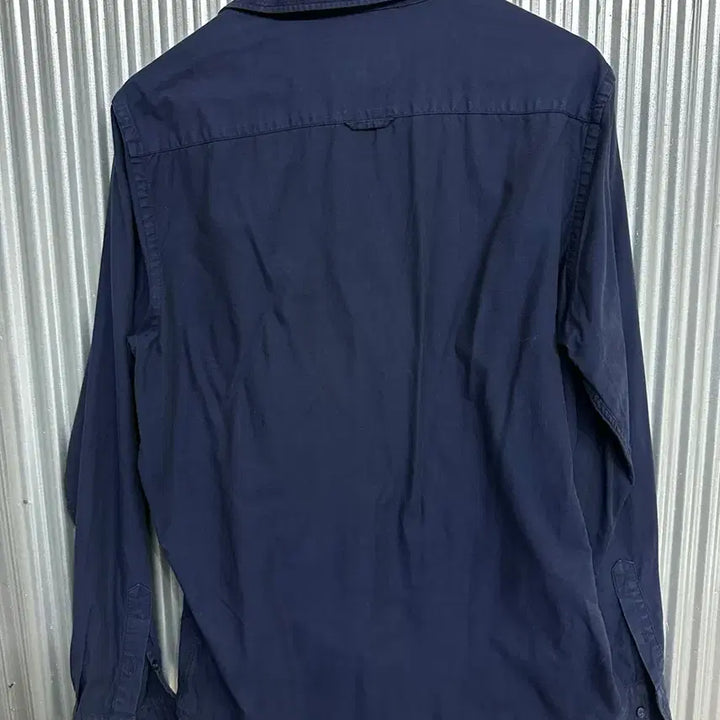 [BUNJANG] Massimo Dutti Navy Solid Long Sleeve Shirt / (L) 마시모두띠 네이비 솔리드 긴팔 셔츠 Massimo Dutti