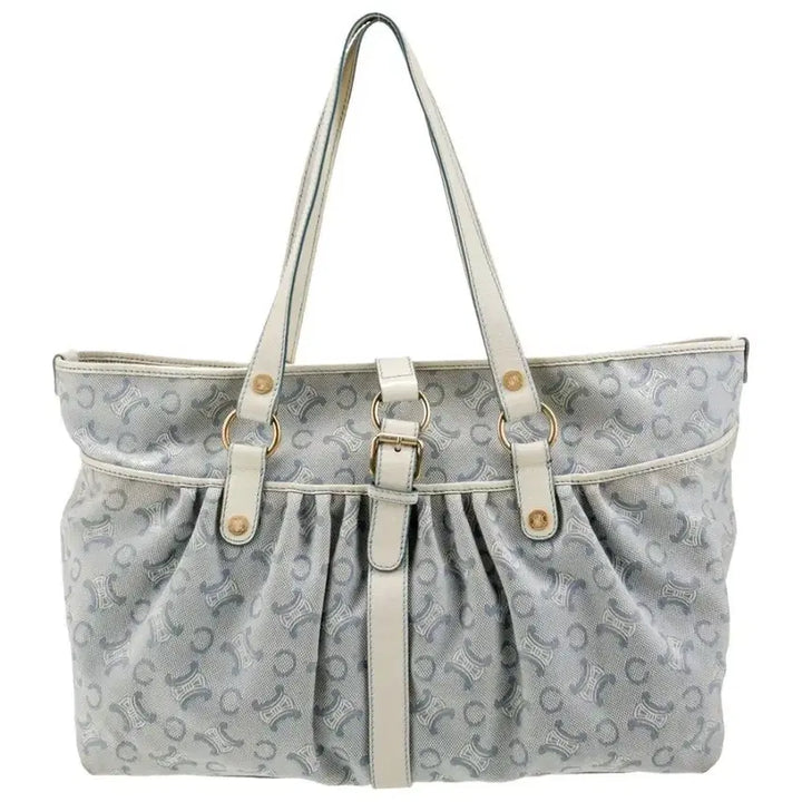 [BUNJANG] Celine Triomphe Sky Blue Canvas Shoulder Bag / [정품] 셀린느 트리오페 스카이블루 캔버스 숄더백