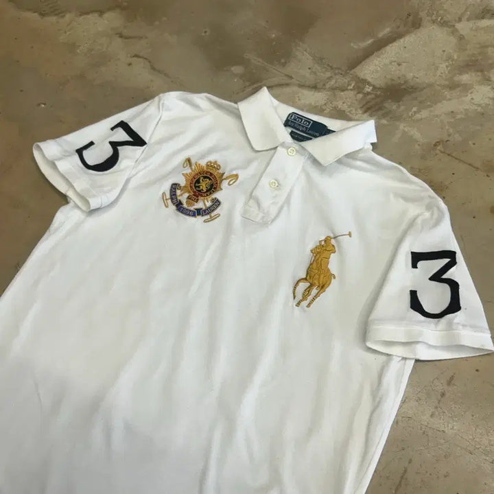 [BUNJANG] Polo Ralph Lauren Chef Keep White Collar Short Sleeve T-shirt Size M / M 폴로랄프로렌 치프키프 화이트 카라 반팔티