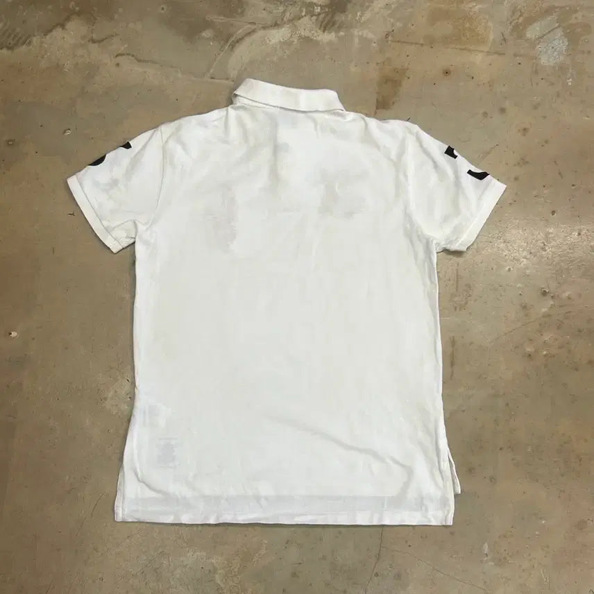 [BUNJANG] Polo Ralph Lauren Chef Keep White Collar Short Sleeve T-shirt Size M / M 폴로랄프로렌 치프키프 화이트 카라 반팔티